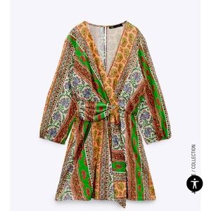 Zara Short Jumpsuit With Print